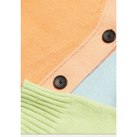 EUC Rails Reese Pastel Color blocked Button Front Cardigan $248 Size Medium - Picture 6 of 13